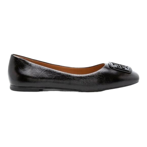 Tory Burch NWOB Georgia Slip-On Ballet Flats Wrinkle Black Size 9M - Picture 5 of 11